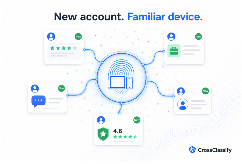 Device Fingerprinting for Glassdoor Fake Accounts and Review Abuse