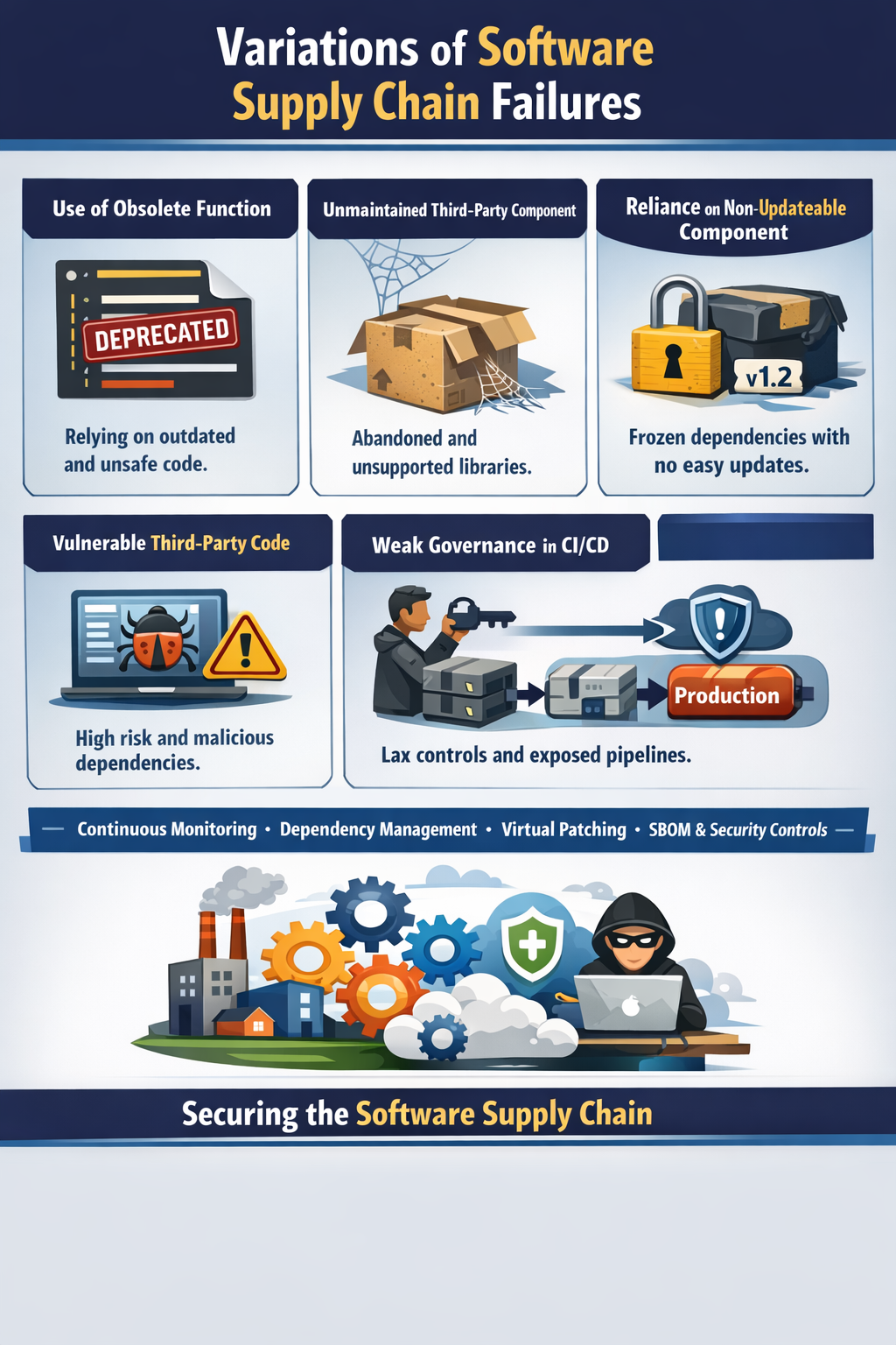 Protection and Prevention Methods for Software Supply Chain Failures