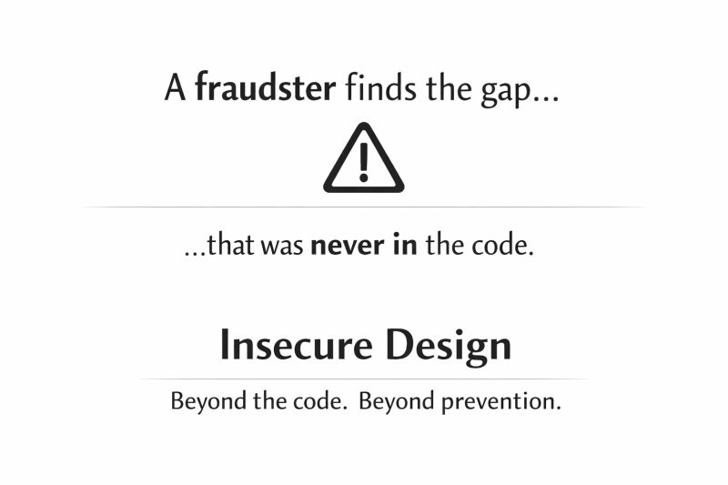 Perfect code will not save a flawed design. That is the real warning behind OWASP A06:2025 Insecure Design.